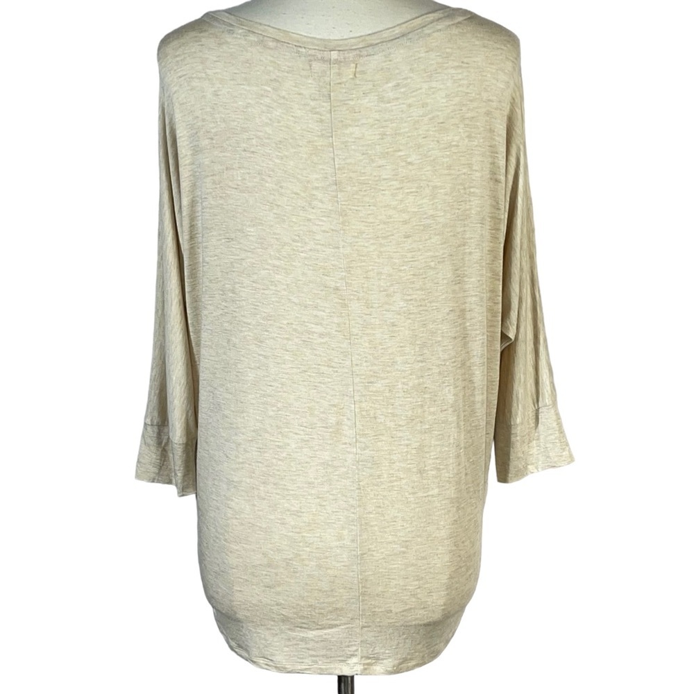 Cupio Oatmeal Cream Oversized Dolman Tunic Top Soft Stretchy Size M - Picture 3 of 7